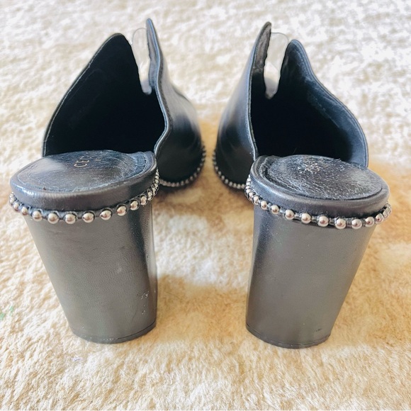 Cecelia New York  Roper Cutout Mule Heel Boho Western Style Black Leather Sz 8.5 - Picture 4 of 16